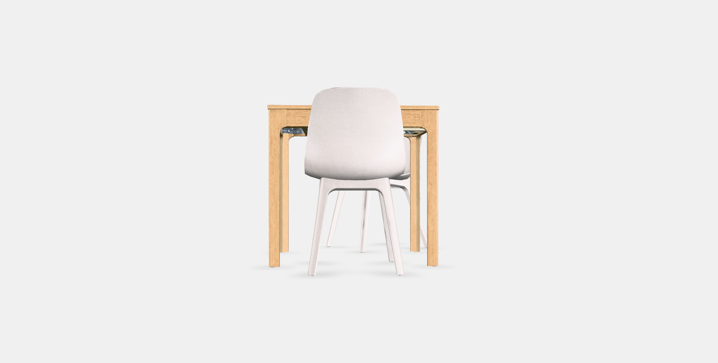 EKEDALEN - ODGER Table and 2 chairs Low-poly 3D model_14