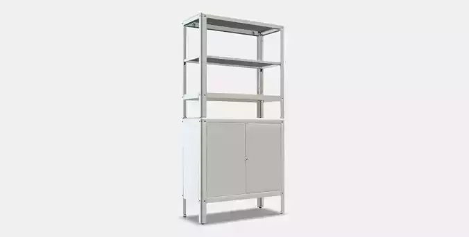 KOLBJORN Shelving unit with cabinet 1 Low-poly 3D model