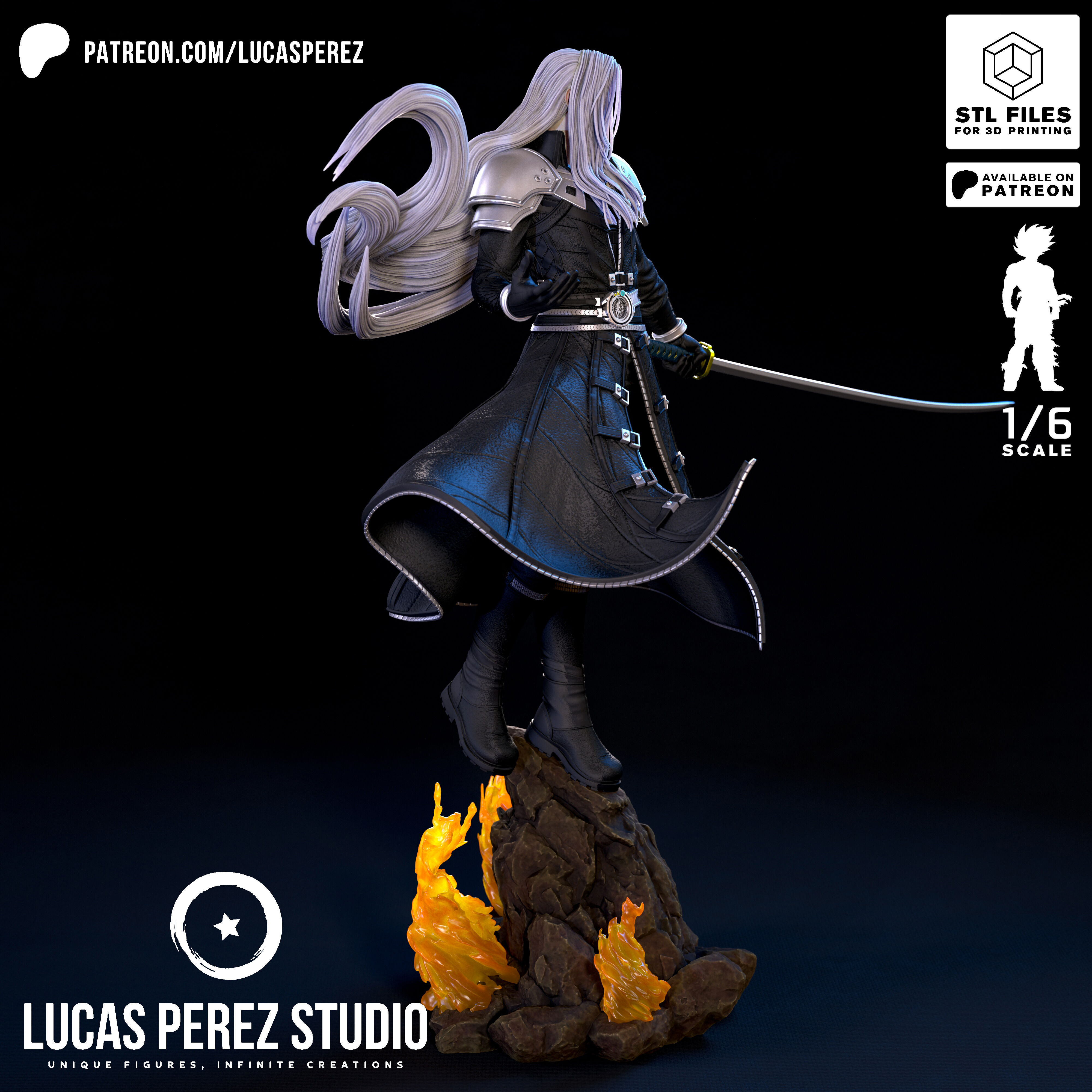 SEPHIROTH 3D print model_18