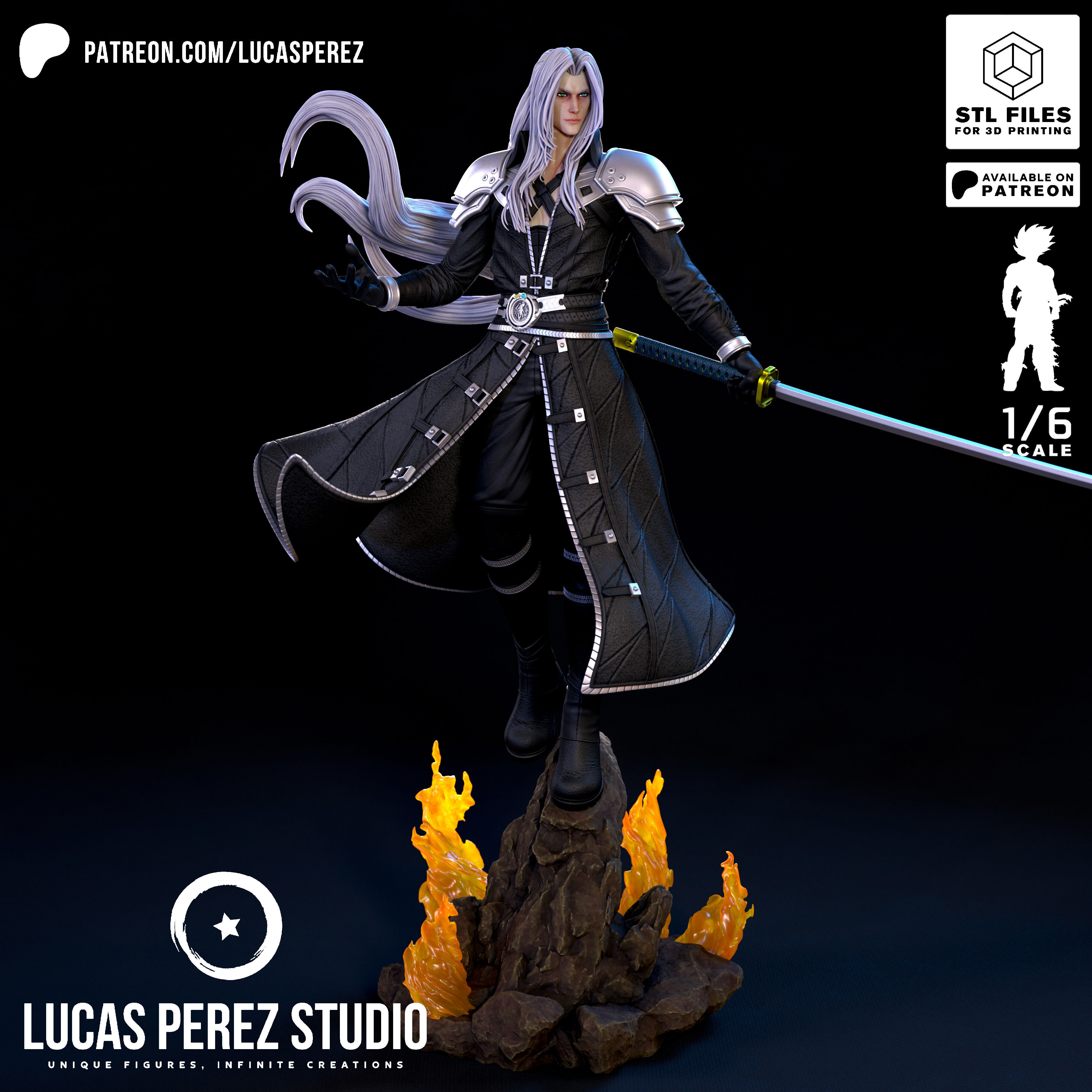 SEPHIROTH 3D print model_16