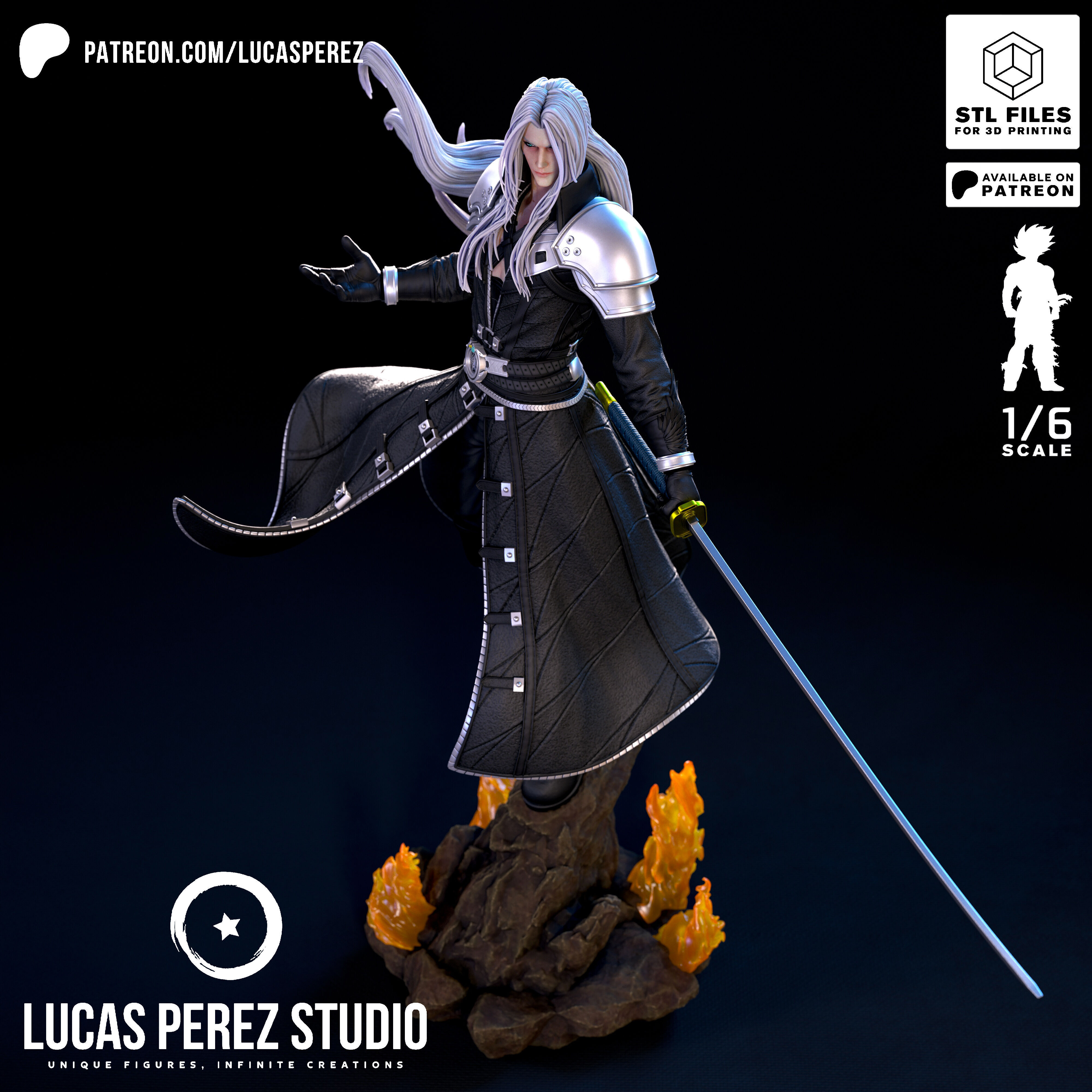 SEPHIROTH 3D print model_25