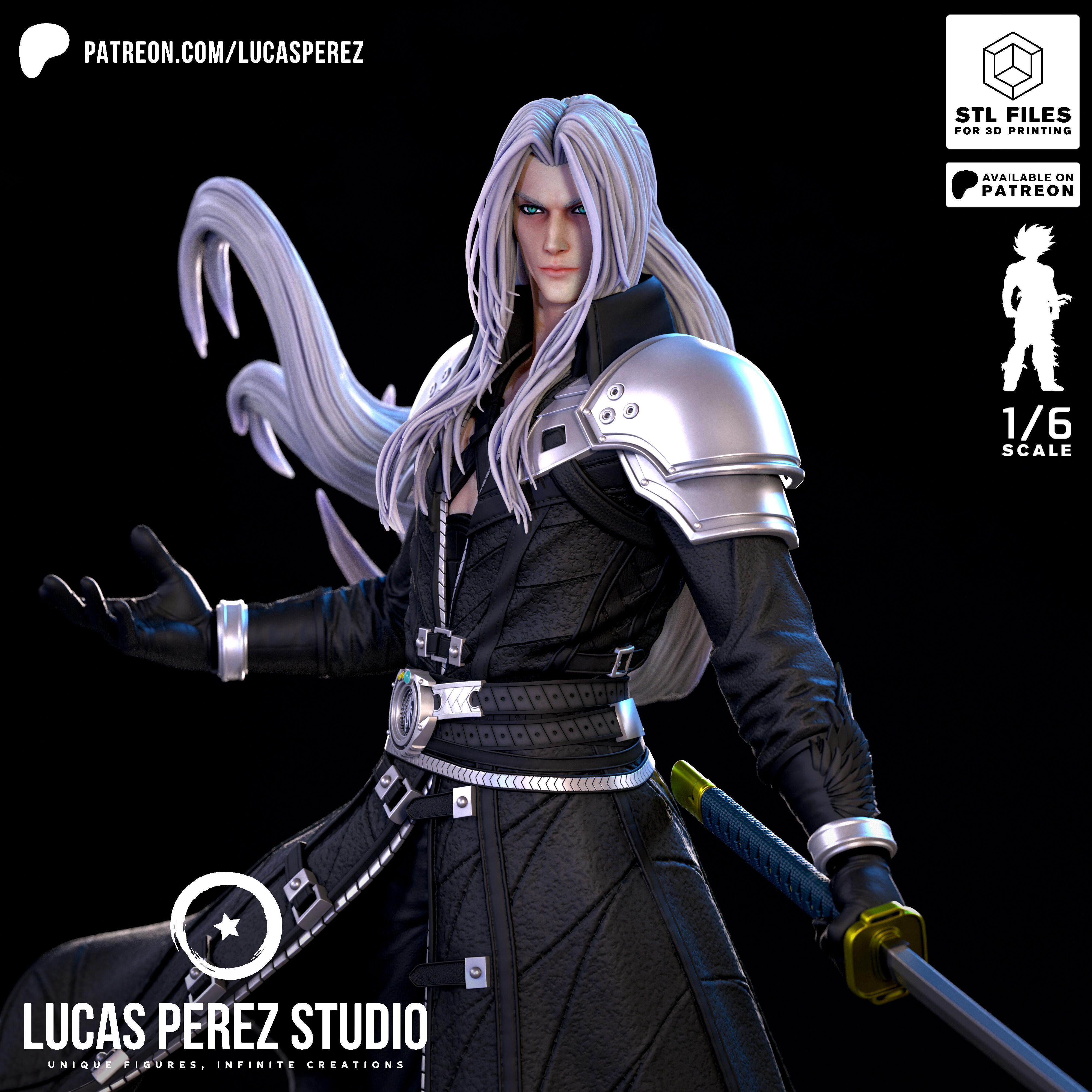 SEPHIROTH 3D print model_9