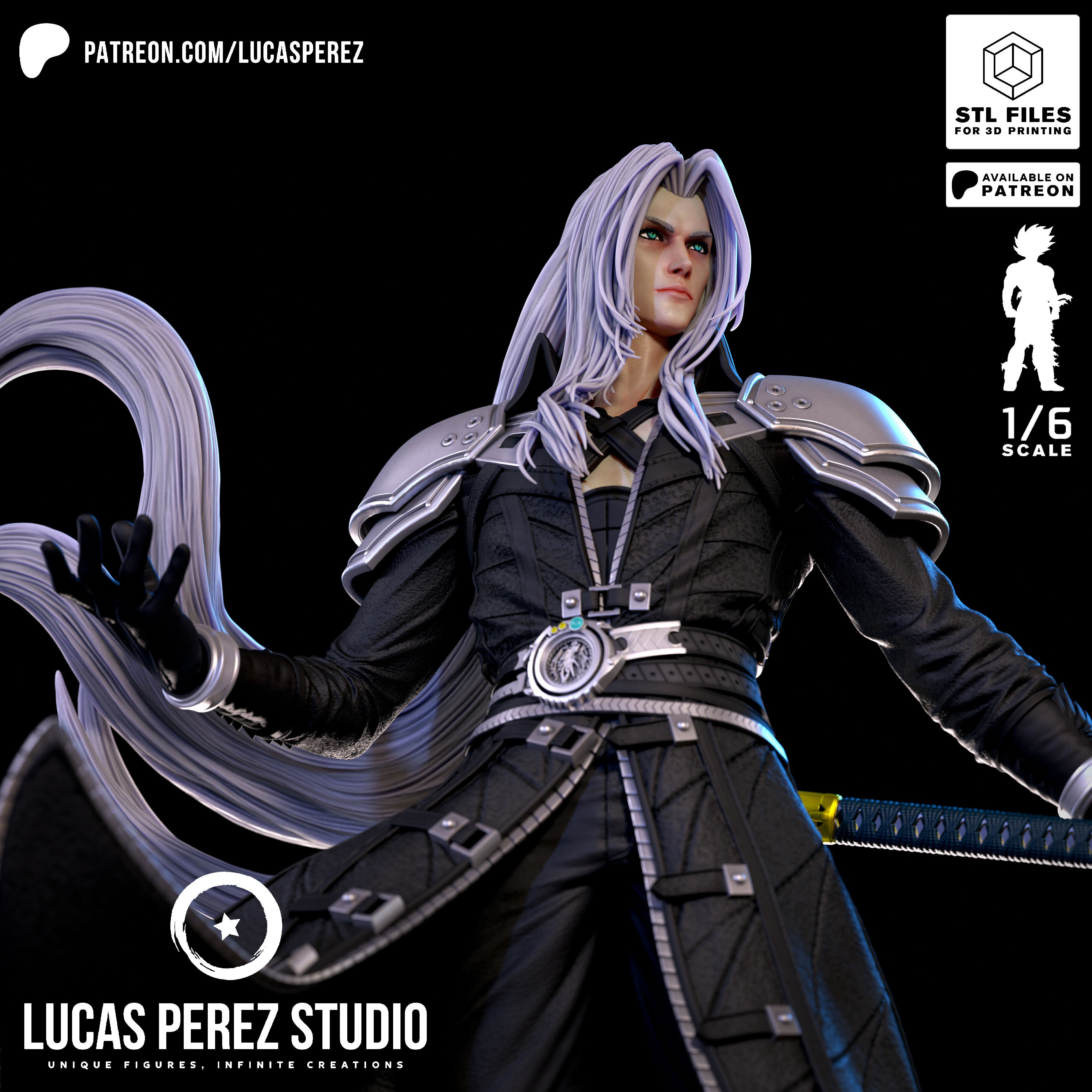 SEPHIROTH 3D print model_11