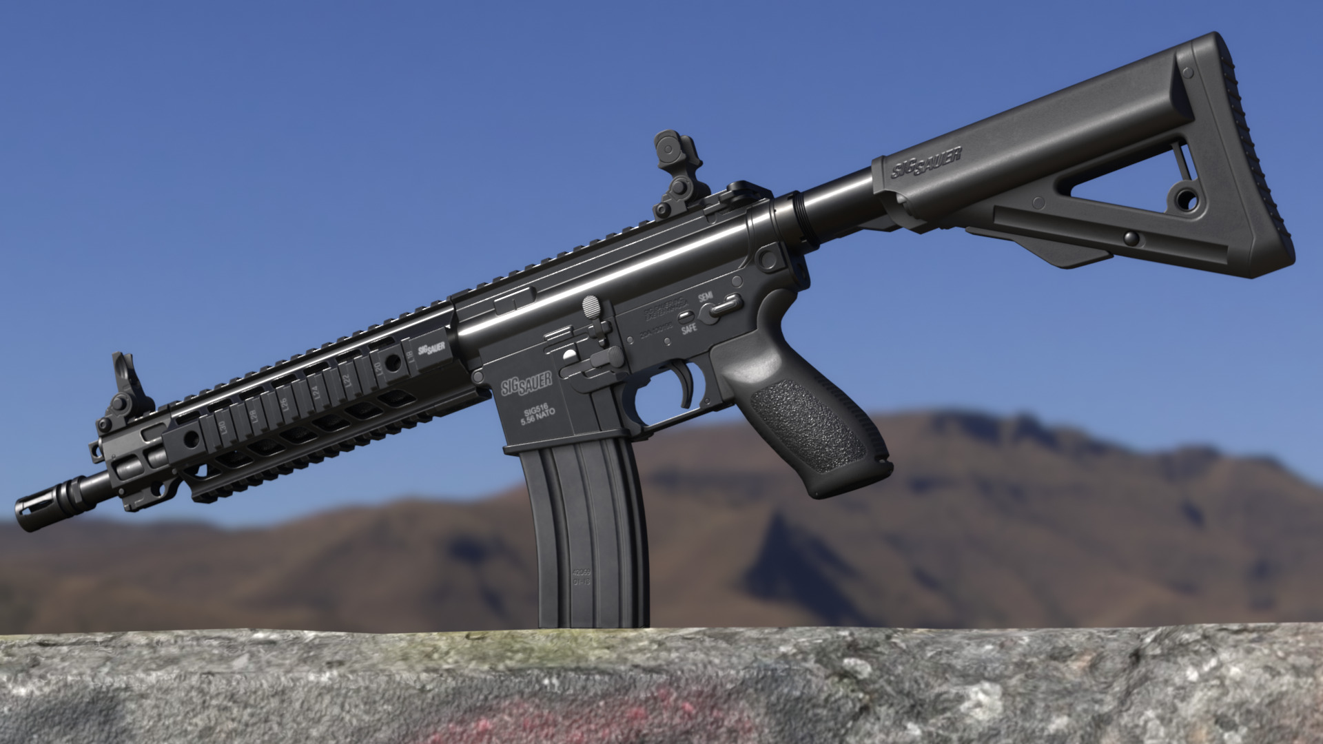 SIG Sauer SIG516 Assault Rifle - Game Asset Low-poly 3D model_2