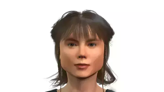 Asian girl women character model