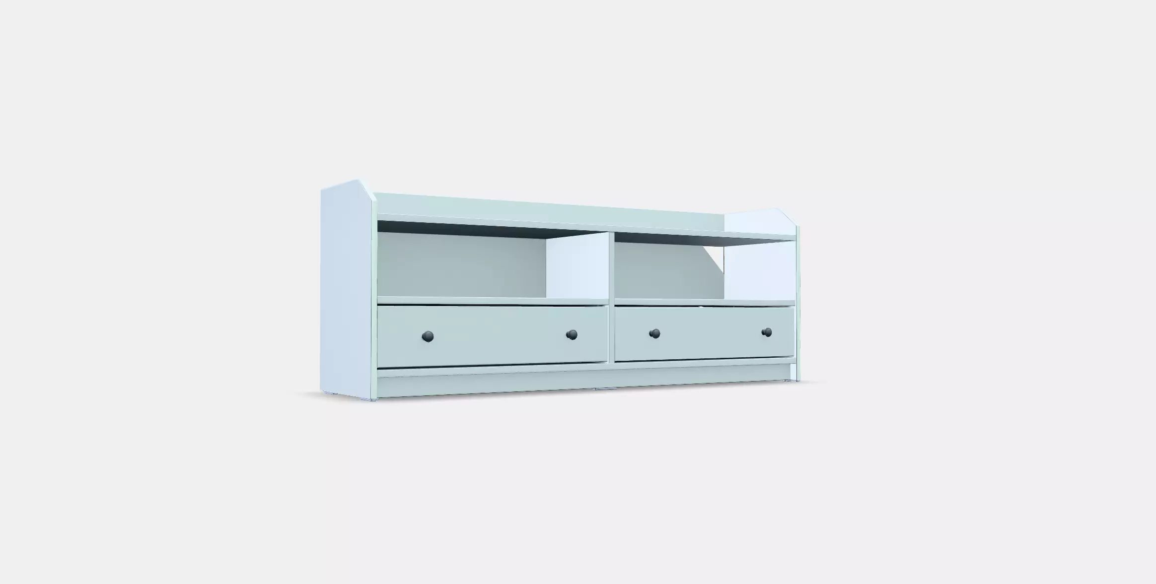 HAUGA TV bench Low-poly 3D model_0