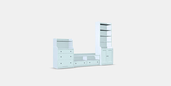 HAUGA TV-storage combination 1 Low-poly 3D model
