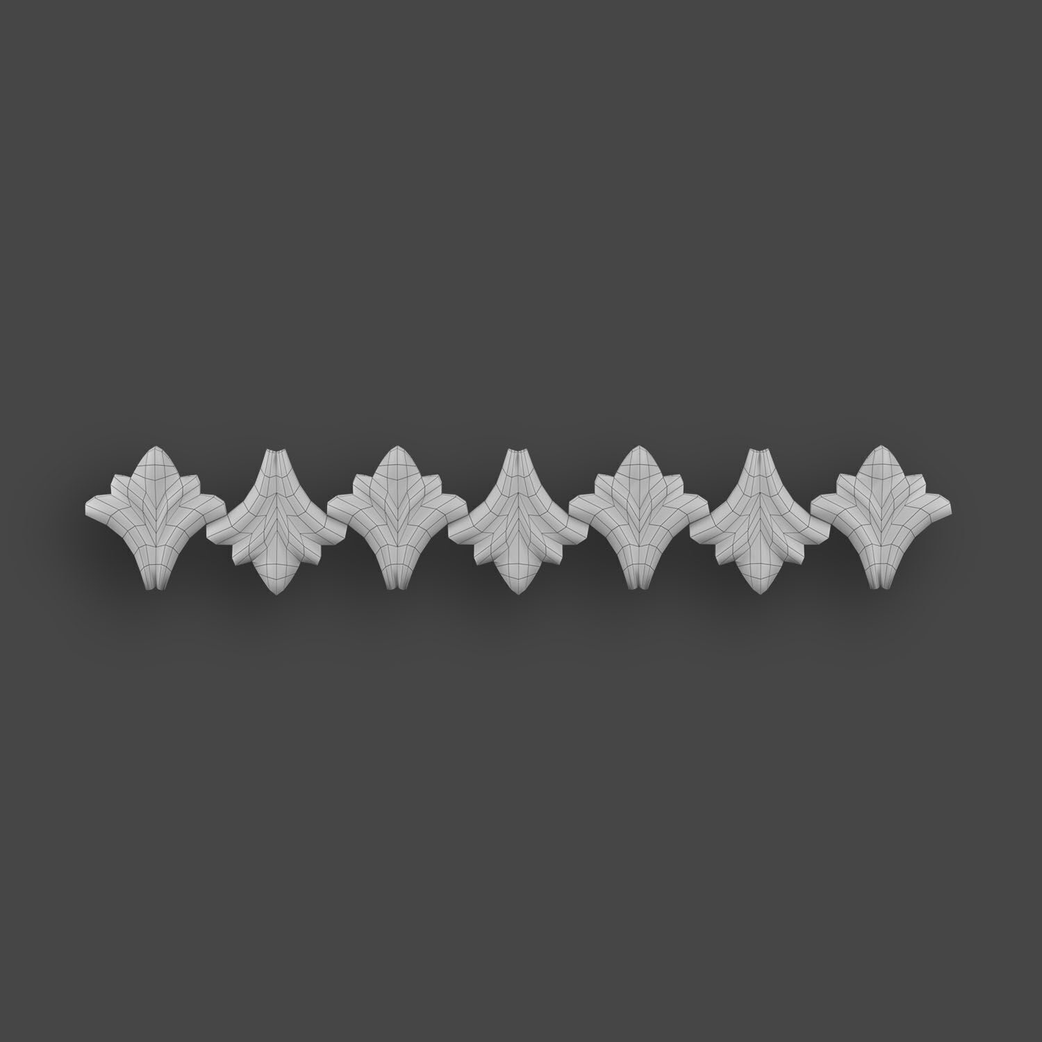5 Borders Ornamental Pack 7 3D model_23