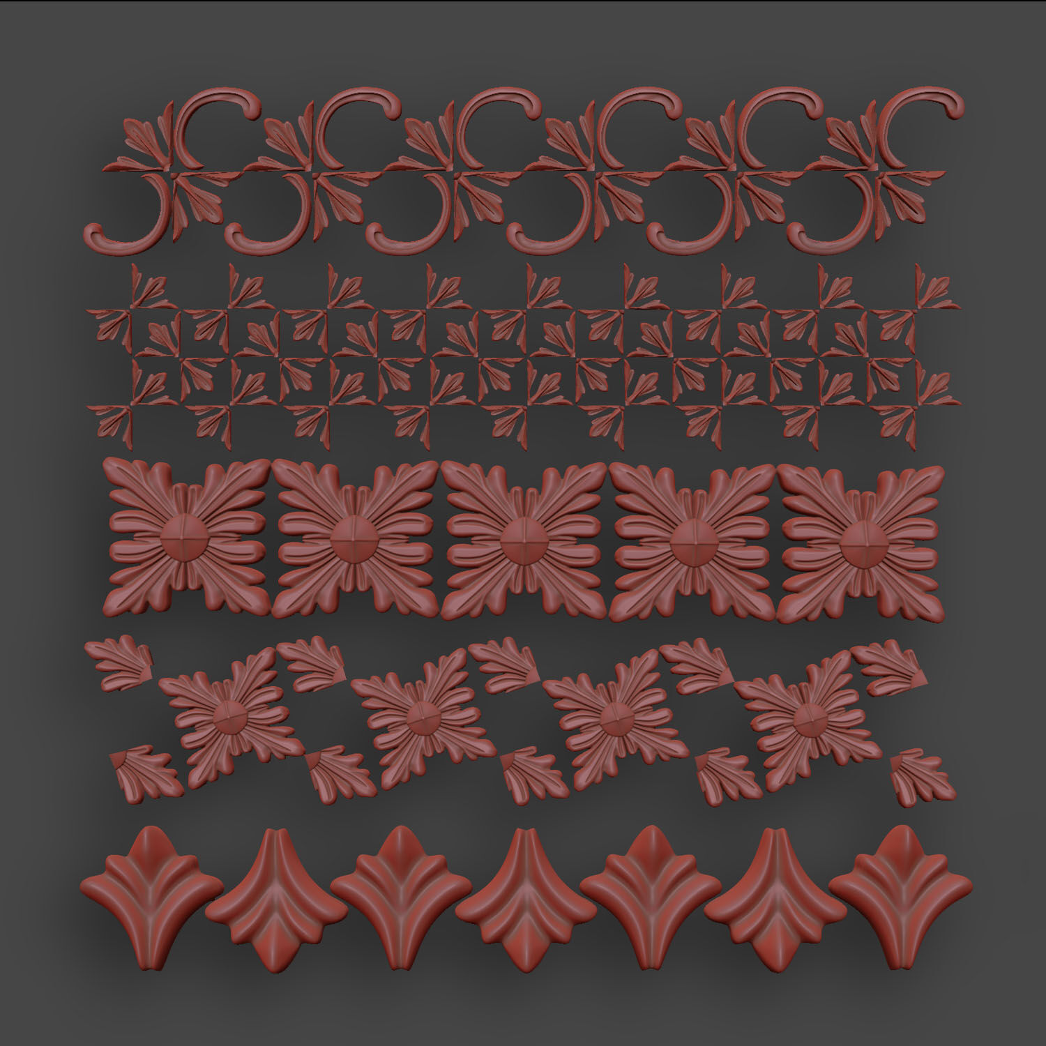 5 Borders Ornamental Pack 7 3D model_18