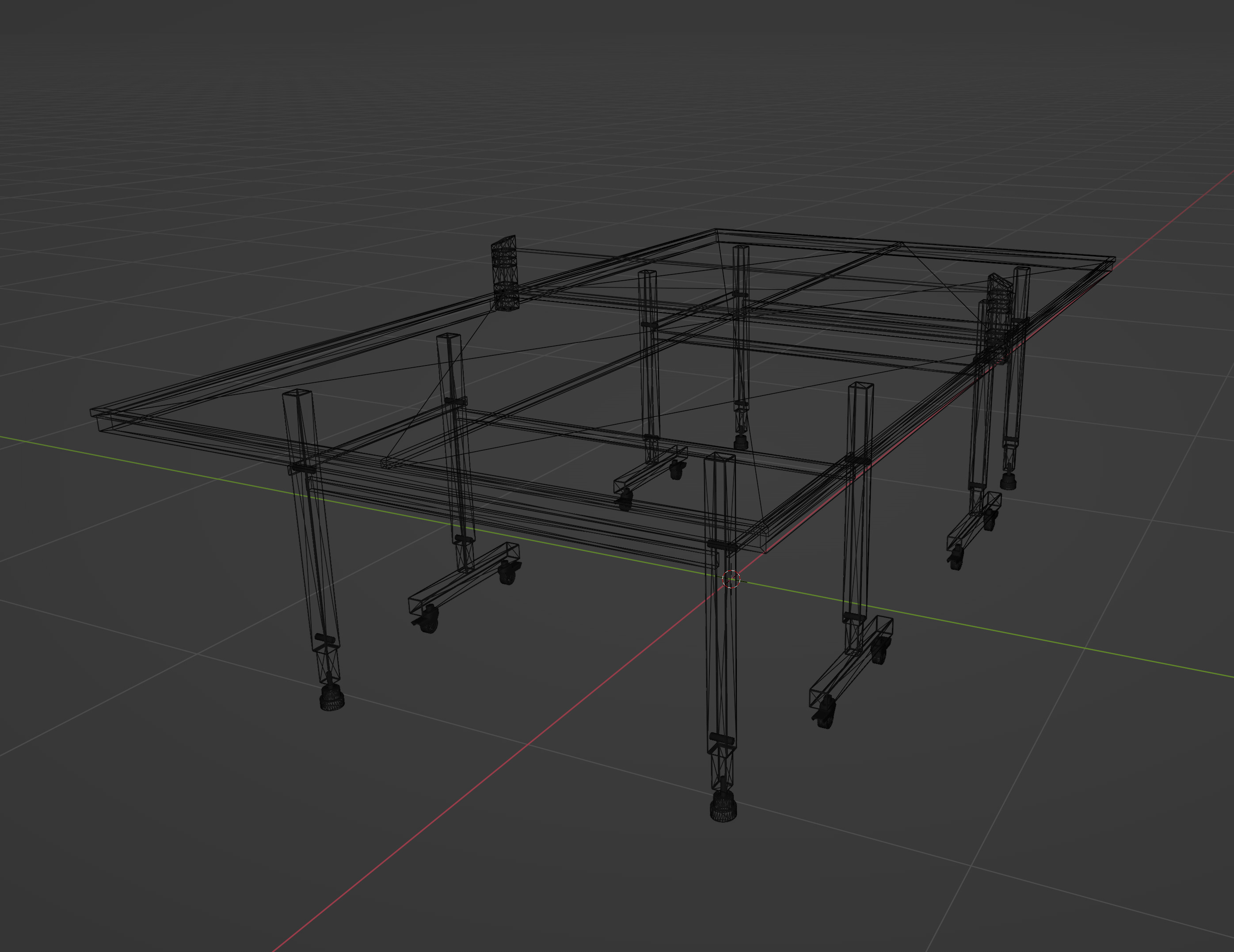 Ping Pong Table  Low-poly 3D model_7