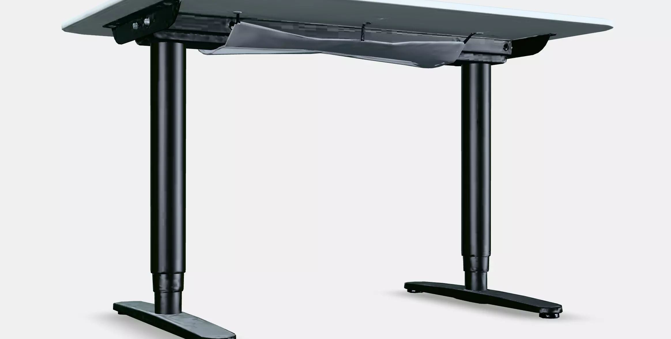 BEKANT desk sit-stand 8 Low-poly 3D model_0