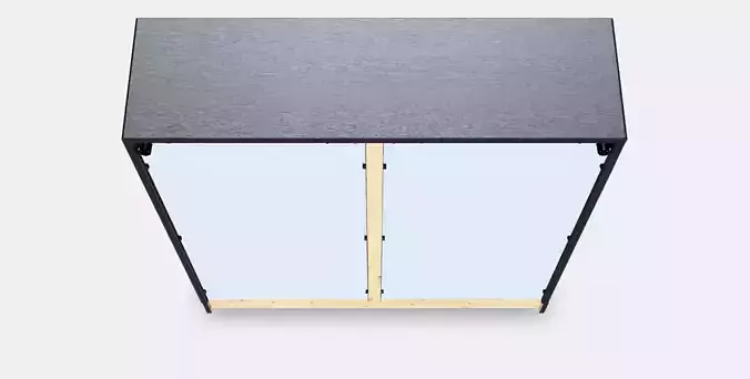 HAVSTA Glass-door cabinet with plinth Low-poly 3D model