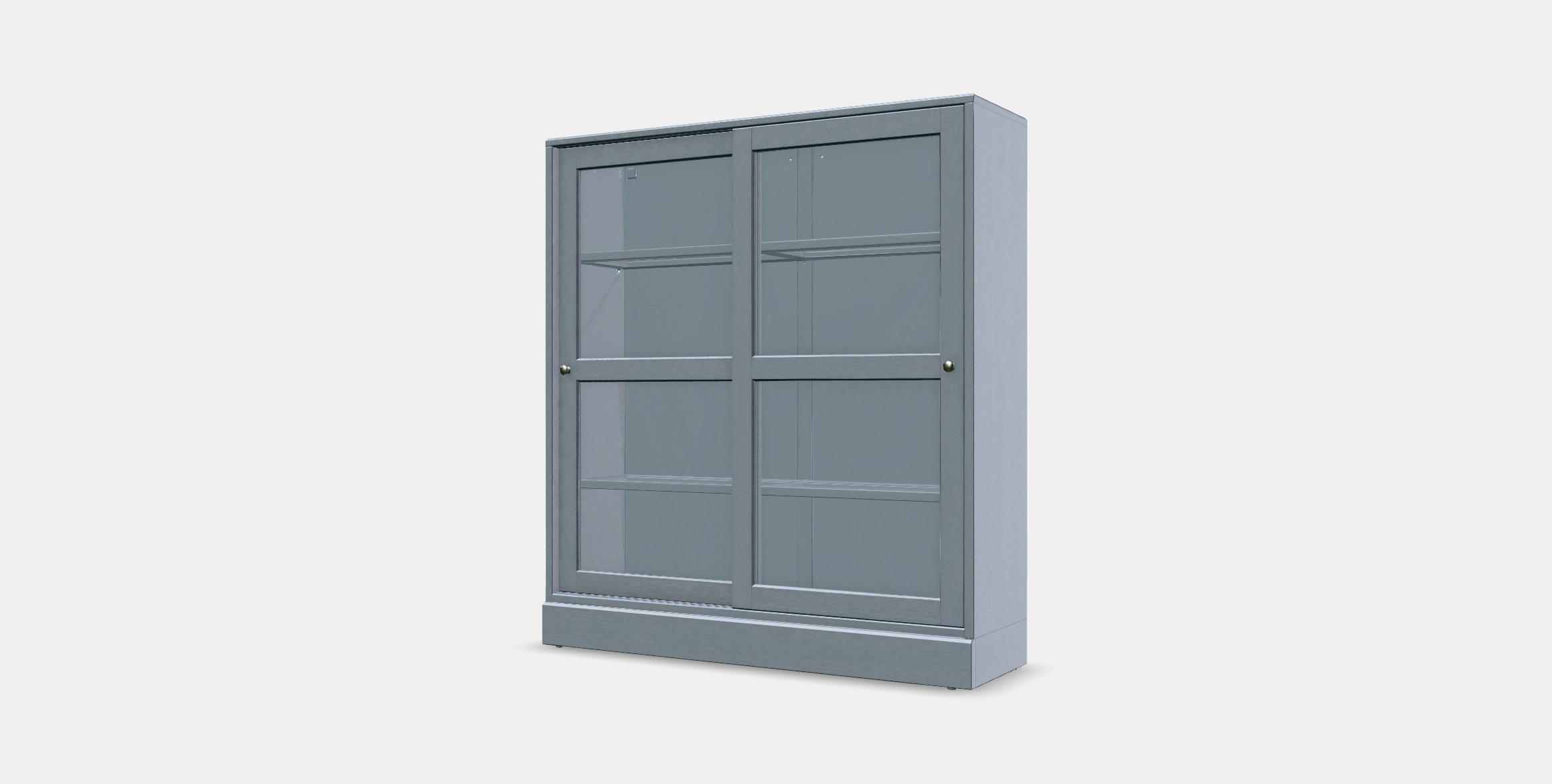HAVSTA Glass-door cabinet with plinth 1 Low-poly 3D model_12