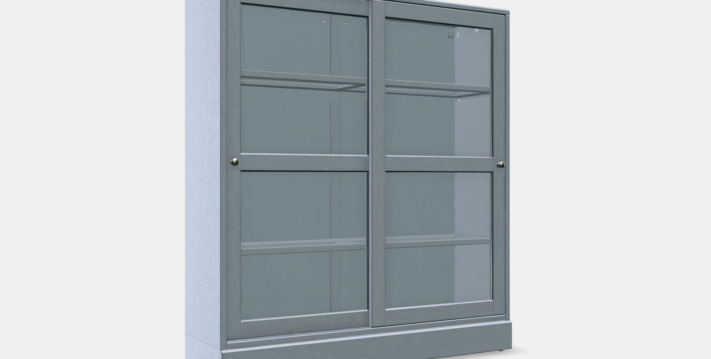 HAVSTA Glass-door cabinet with plinth 1 Low-poly 3D model_10