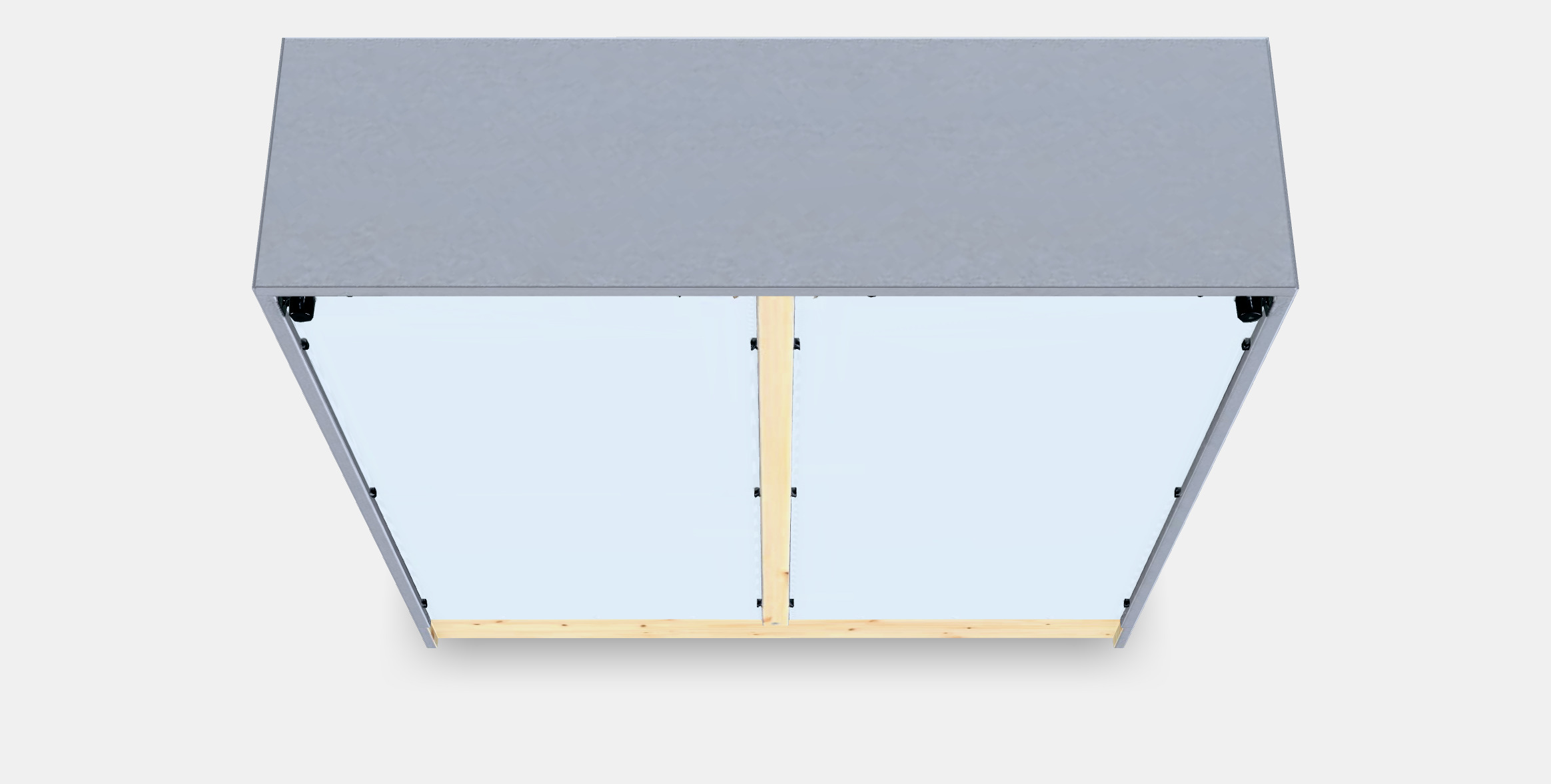 HAVSTA Glass-door cabinet with plinth 1 Low-poly 3D model_5