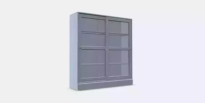 HAVSTA Glass-door cabinet with plinth 1