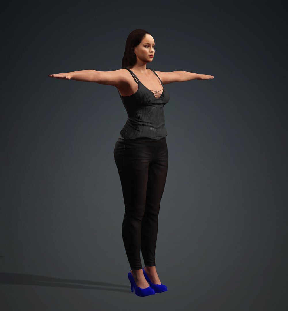 Melisa Low-poly 3D model_12