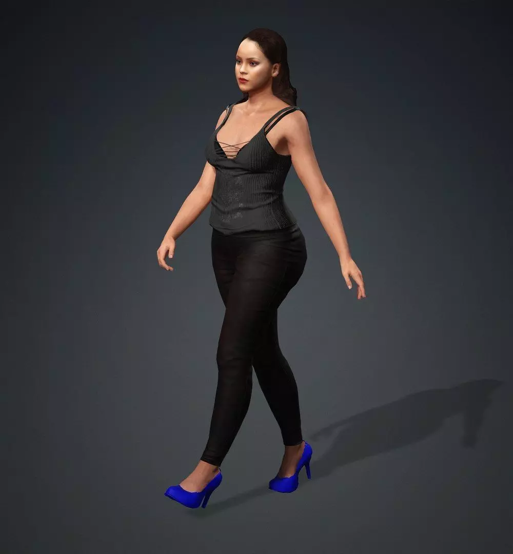 Melisa Low-poly 3D model_0