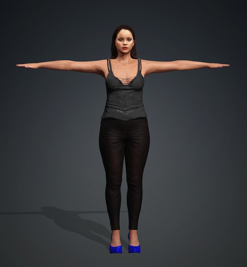 Melisa Low-poly 3D model_13
