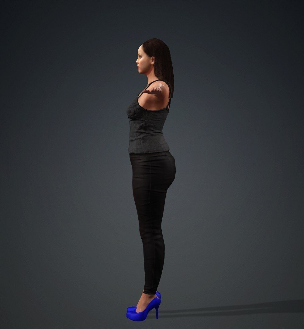 Melisa Low-poly 3D model_7