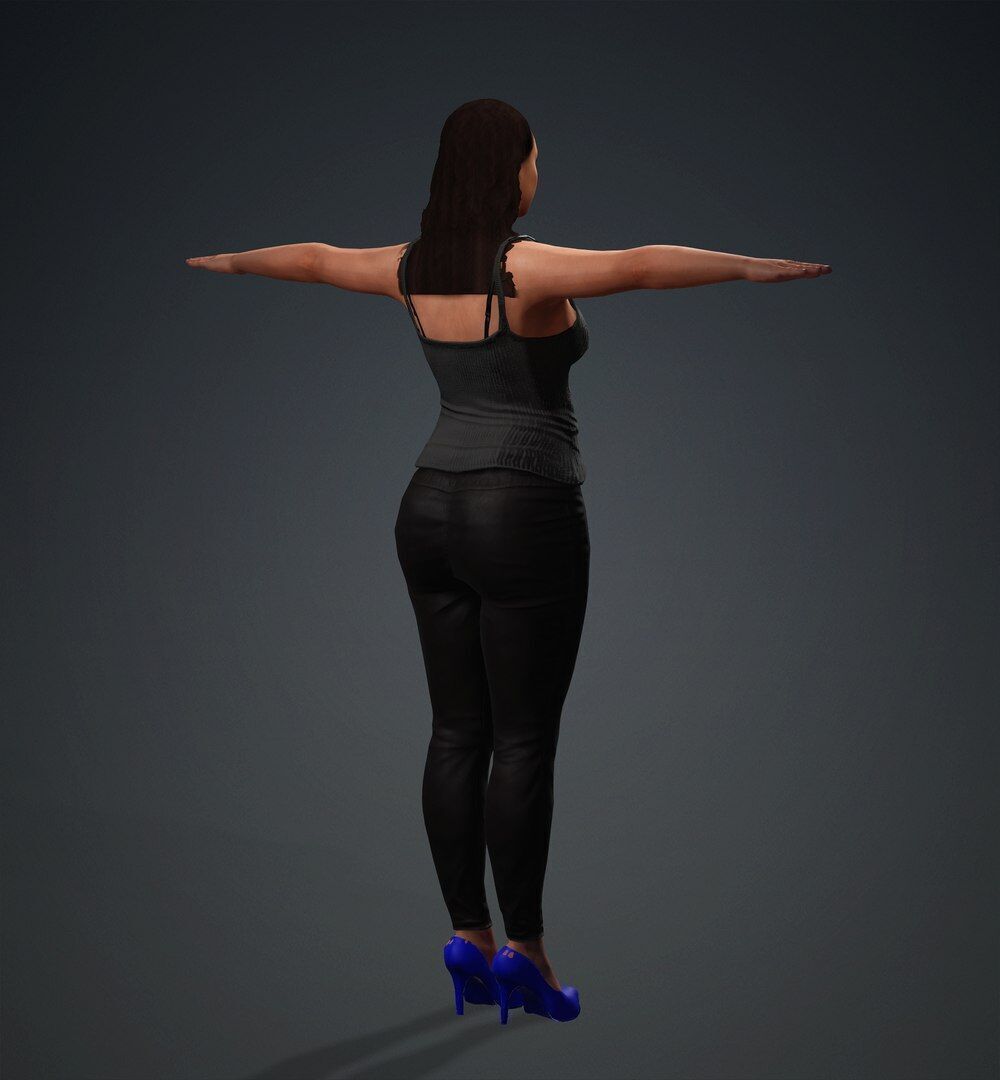 Melisa Low-poly 3D model_10
