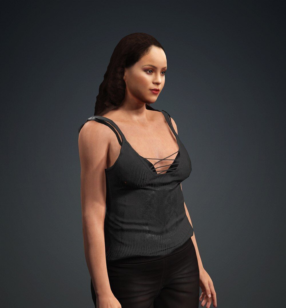 Melisa Low-poly 3D model_2