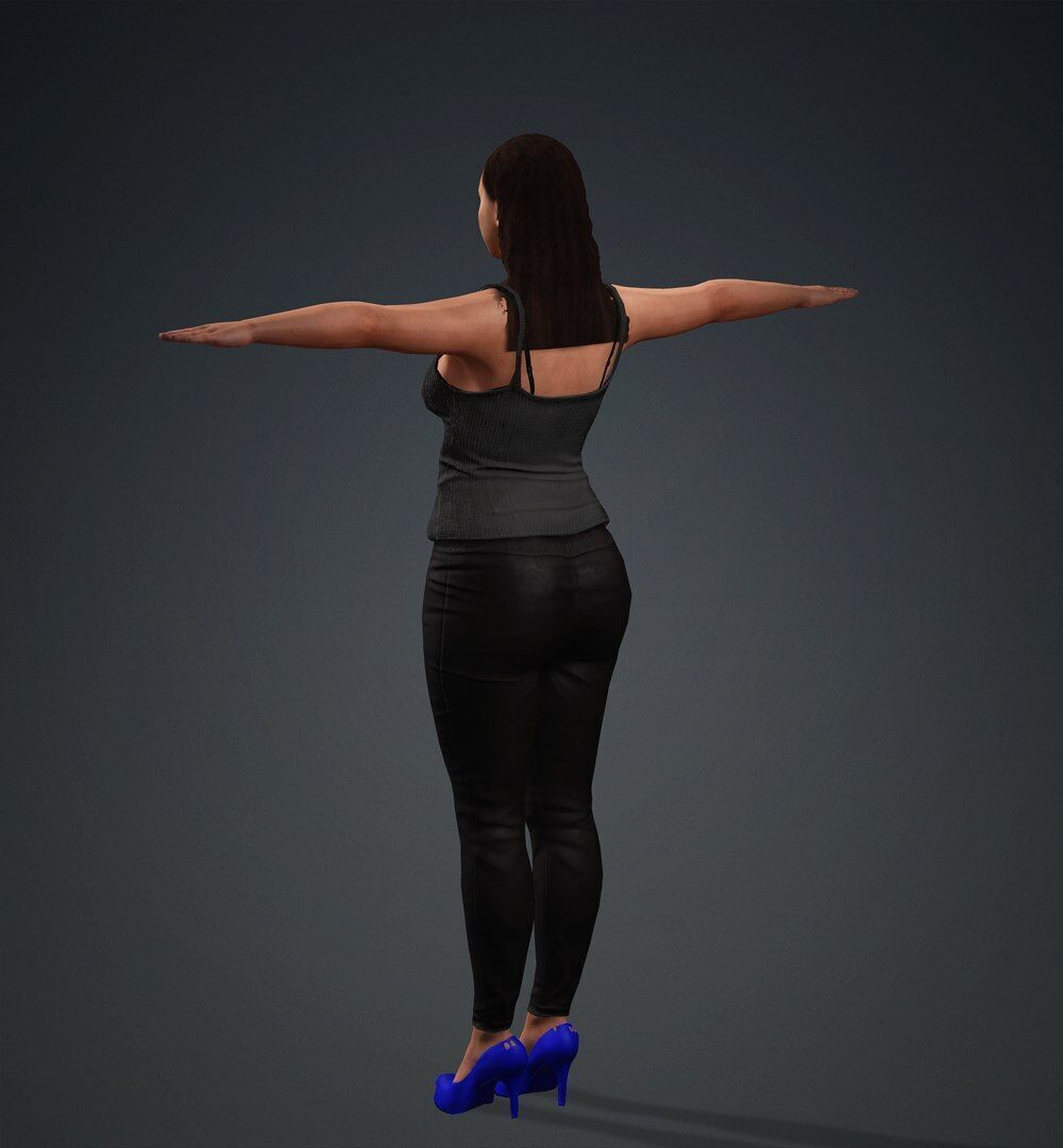 Melisa Low-poly 3D model_8