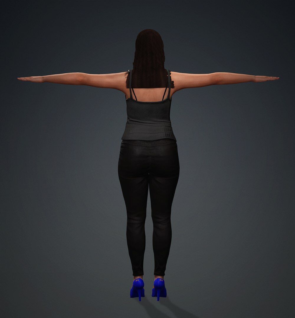 Melisa Low-poly 3D model_9