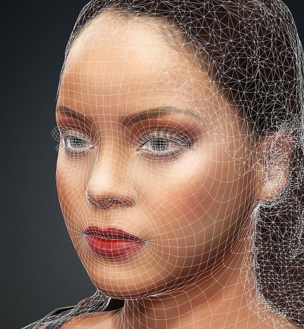 Melisa Low-poly 3D model_15