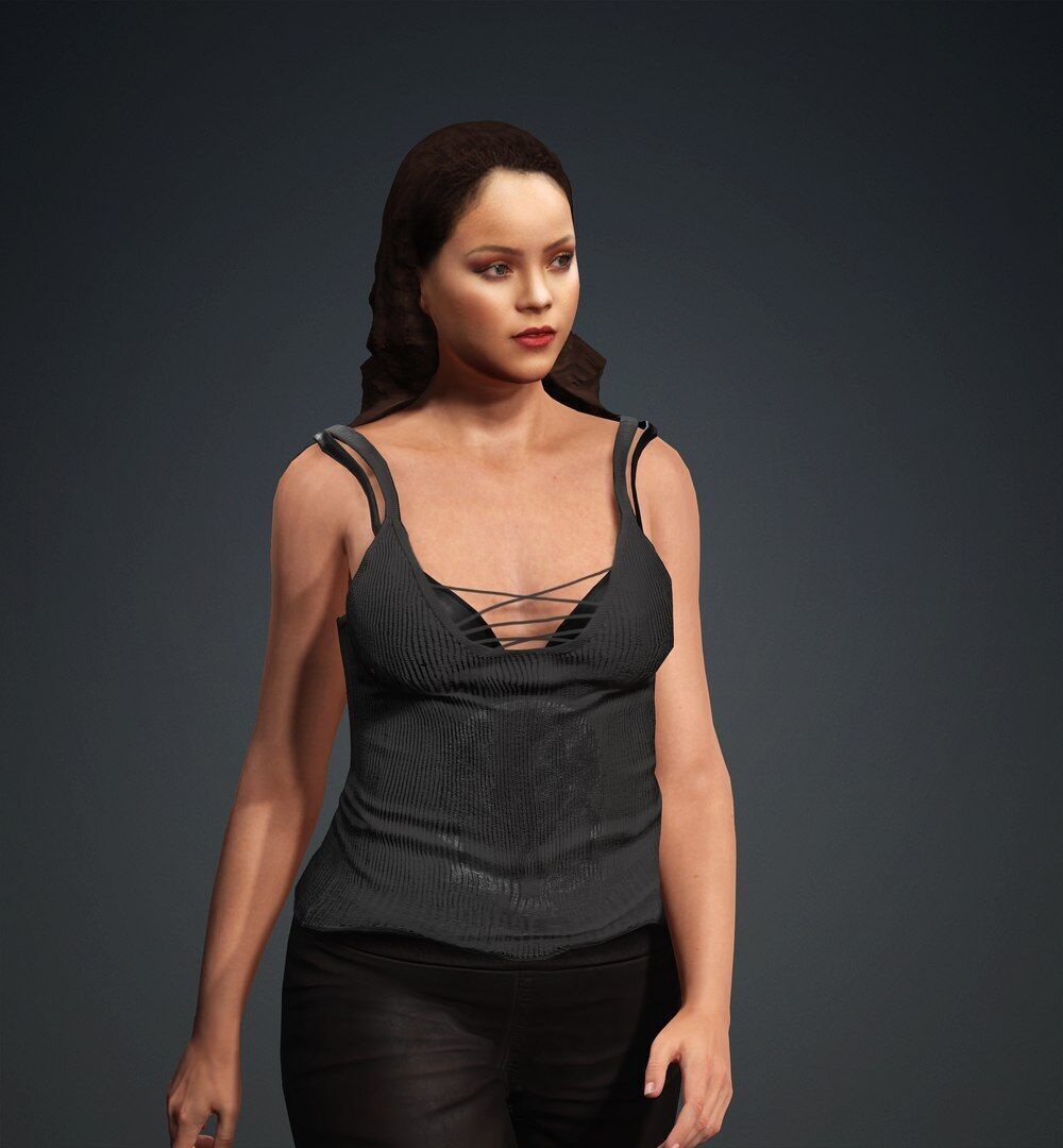 Melisa Low-poly 3D model_4