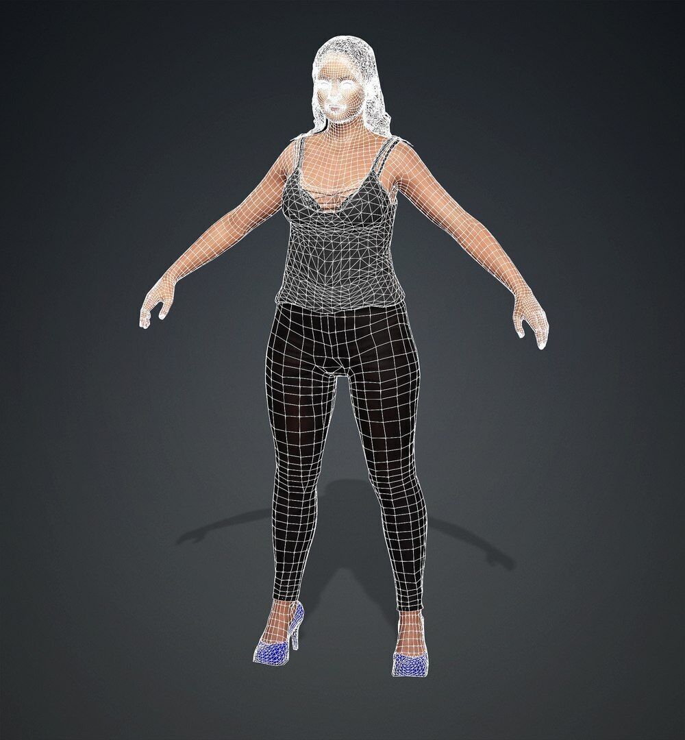 Melisa Low-poly 3D model_14