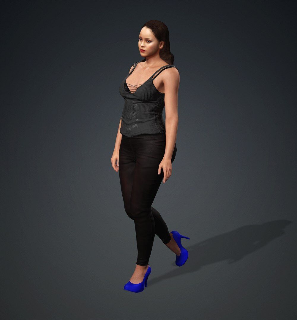 Melisa Low-poly 3D model_1