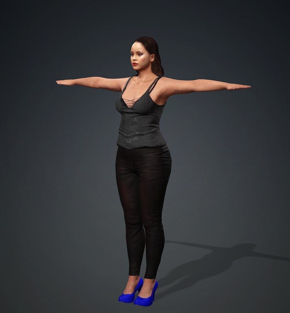 Melisa Low-poly 3D model_6