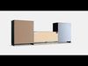 BRIMNES TV storage combination-glass doors Low-poly 3D model_1