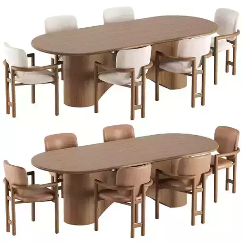 Madeira Chair and Olexey Oval Table