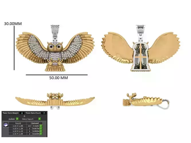 The OWL Pandant 3D print model