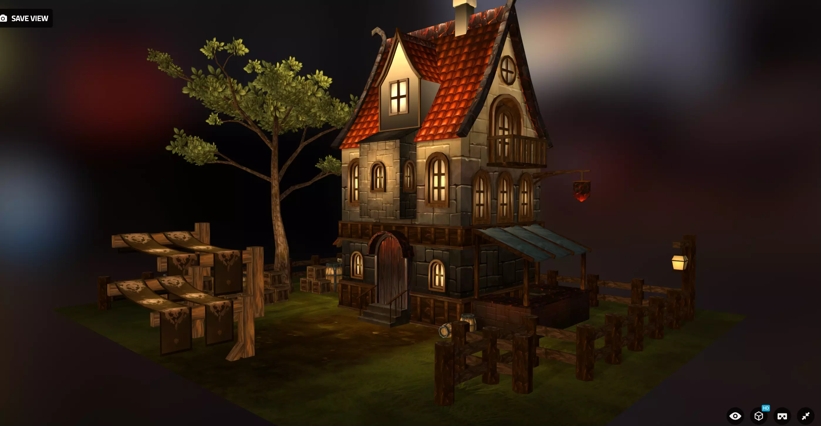 House Low-poly 3D model_0