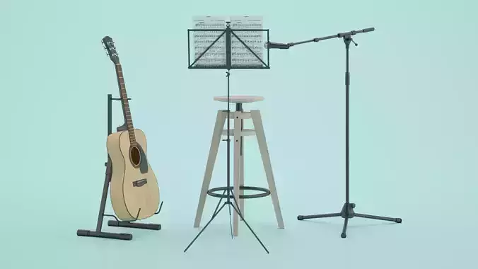 Guitar 3D model