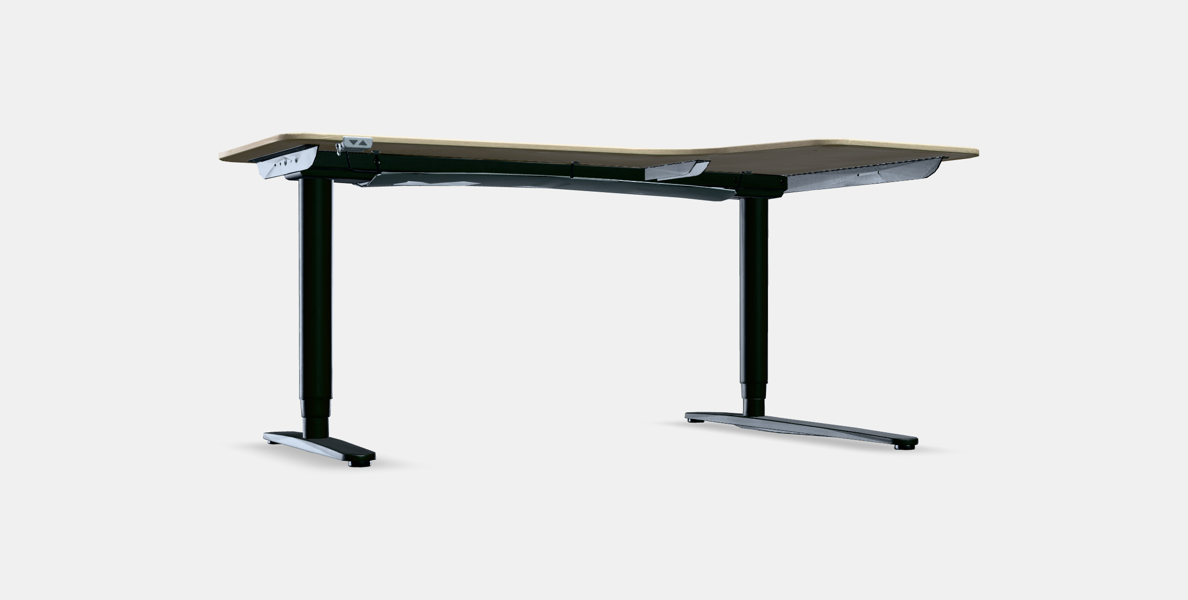 BEKANT Corner desk right sit-stand 3 Low-poly 3D model_9