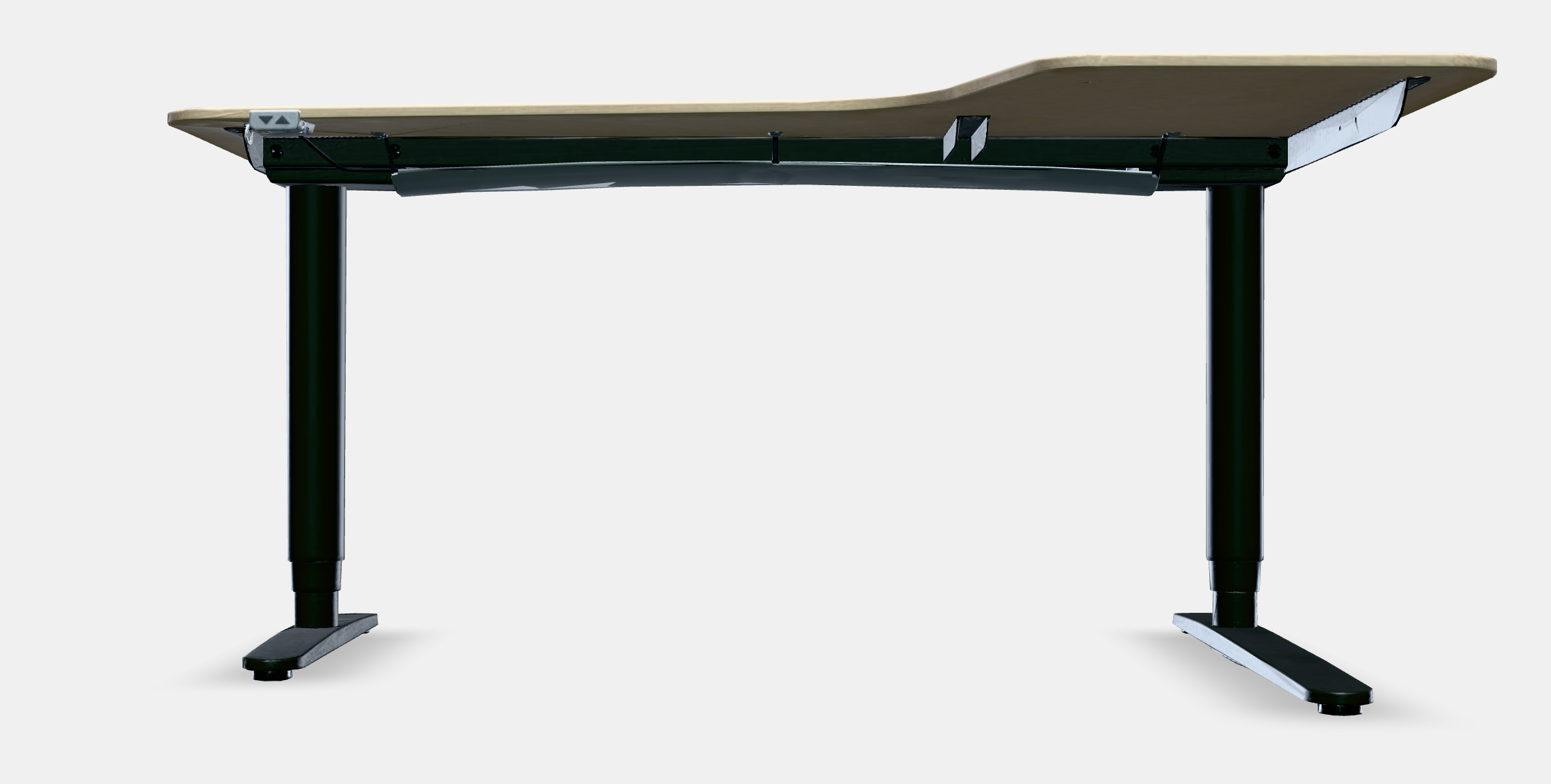 BEKANT Corner desk right sit-stand 3 Low-poly 3D model_11