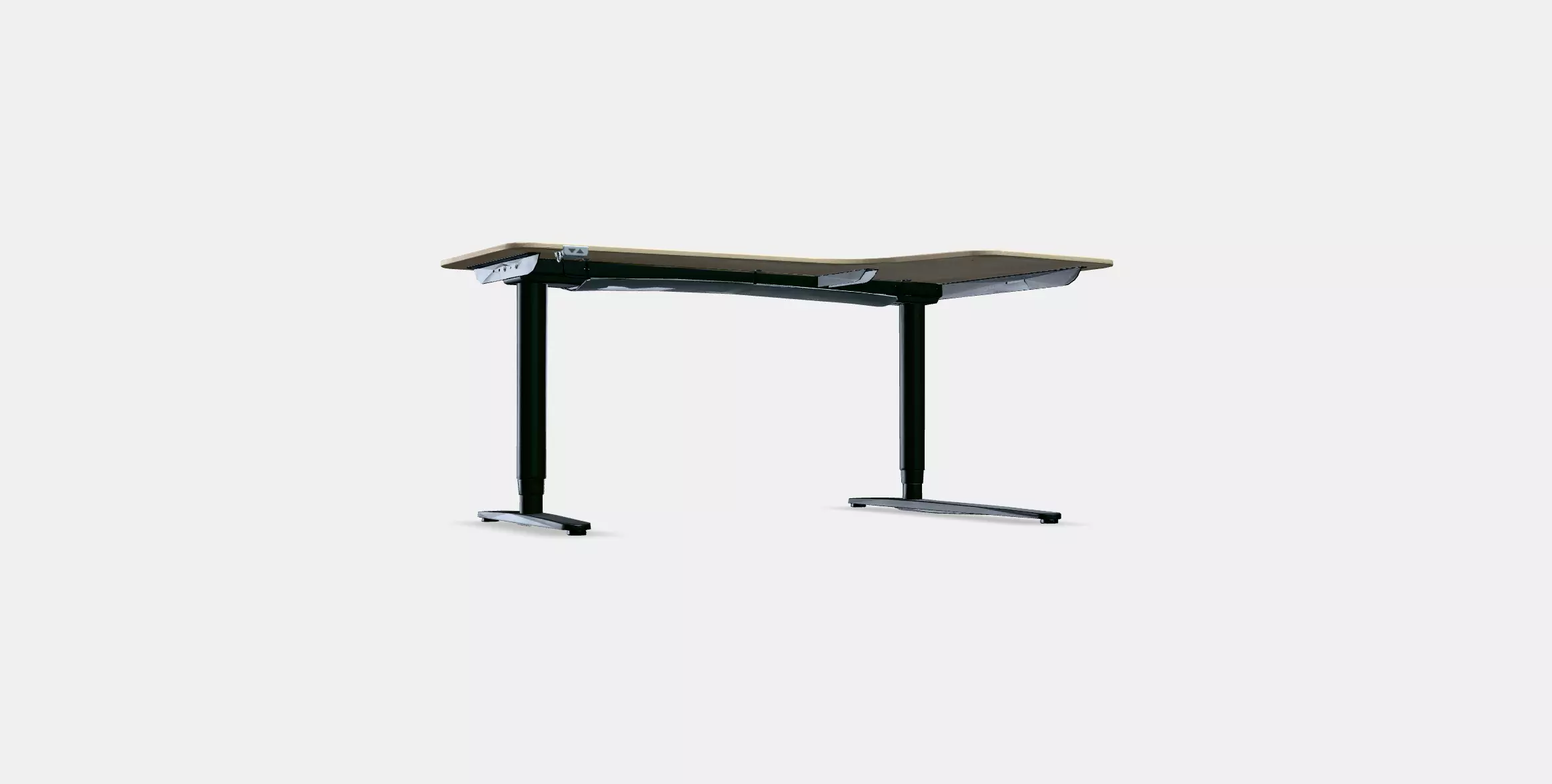 BEKANT Corner desk right sit-stand 3 Low-poly 3D model_0