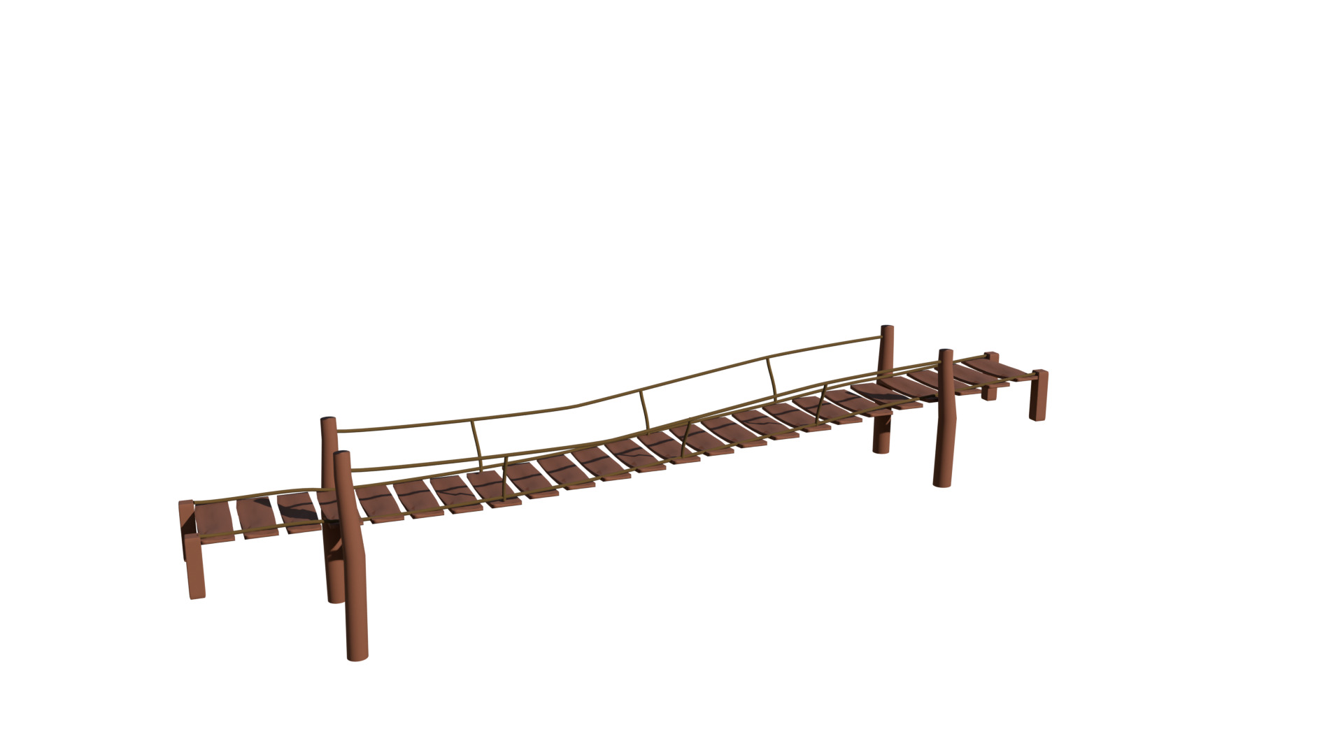 Low-Poly Bridge 1 Low-poly 3D model_3