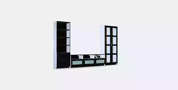 BRIMNES TV storage combination-glass doors 1