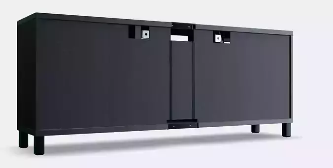 BESTA TV bench with drawers 3