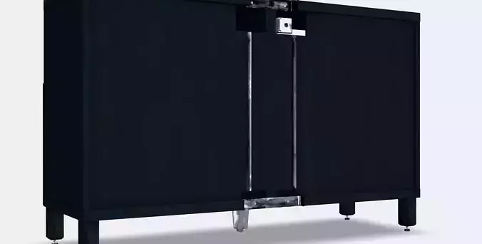 BESTA TV bench with doors 17