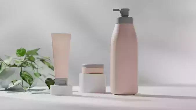 3D Cosmetic Product Models - Bottles Jars Tubes - Blender Ready