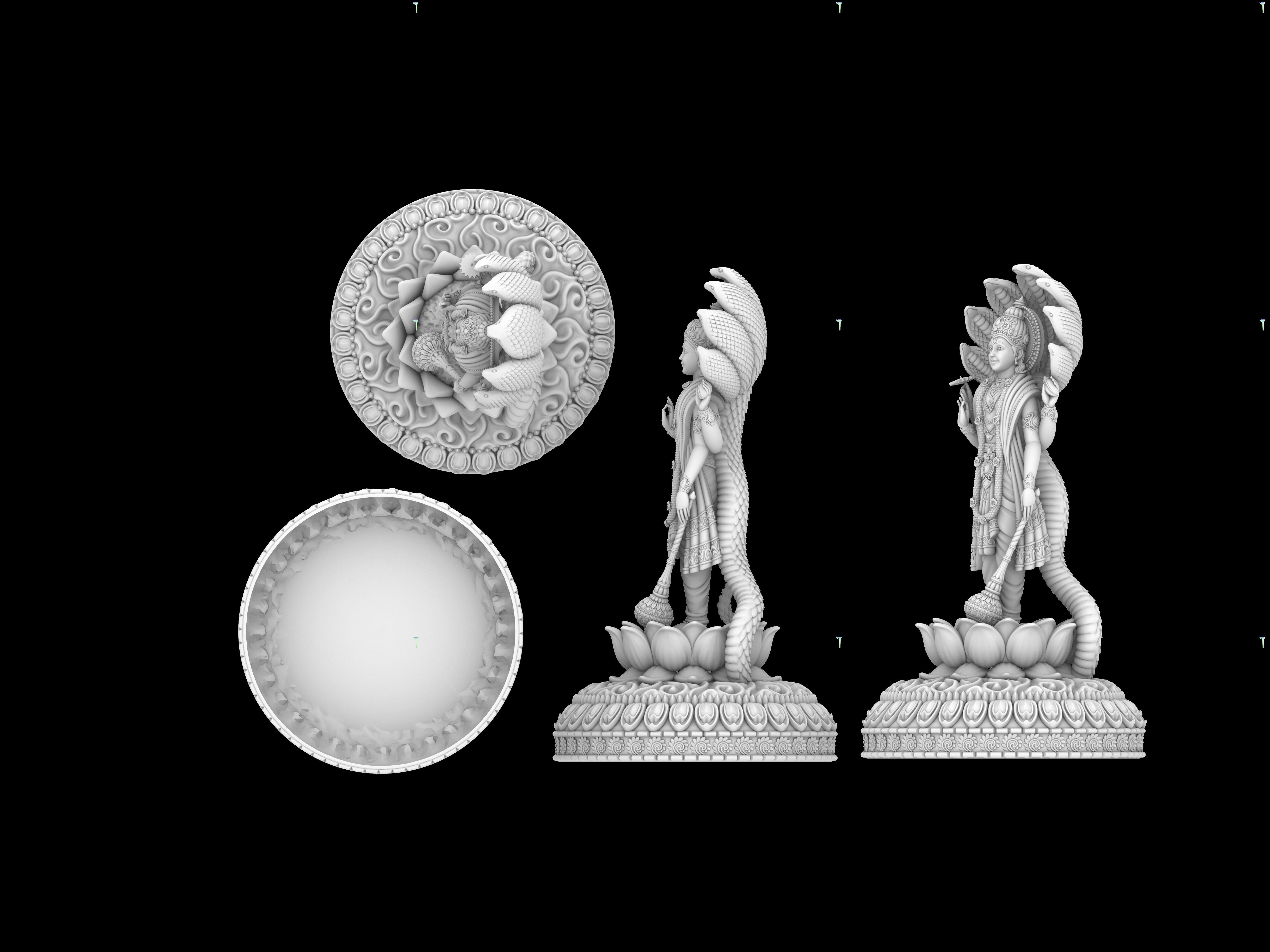 Vishnu Ji One Parts  3D print model_1