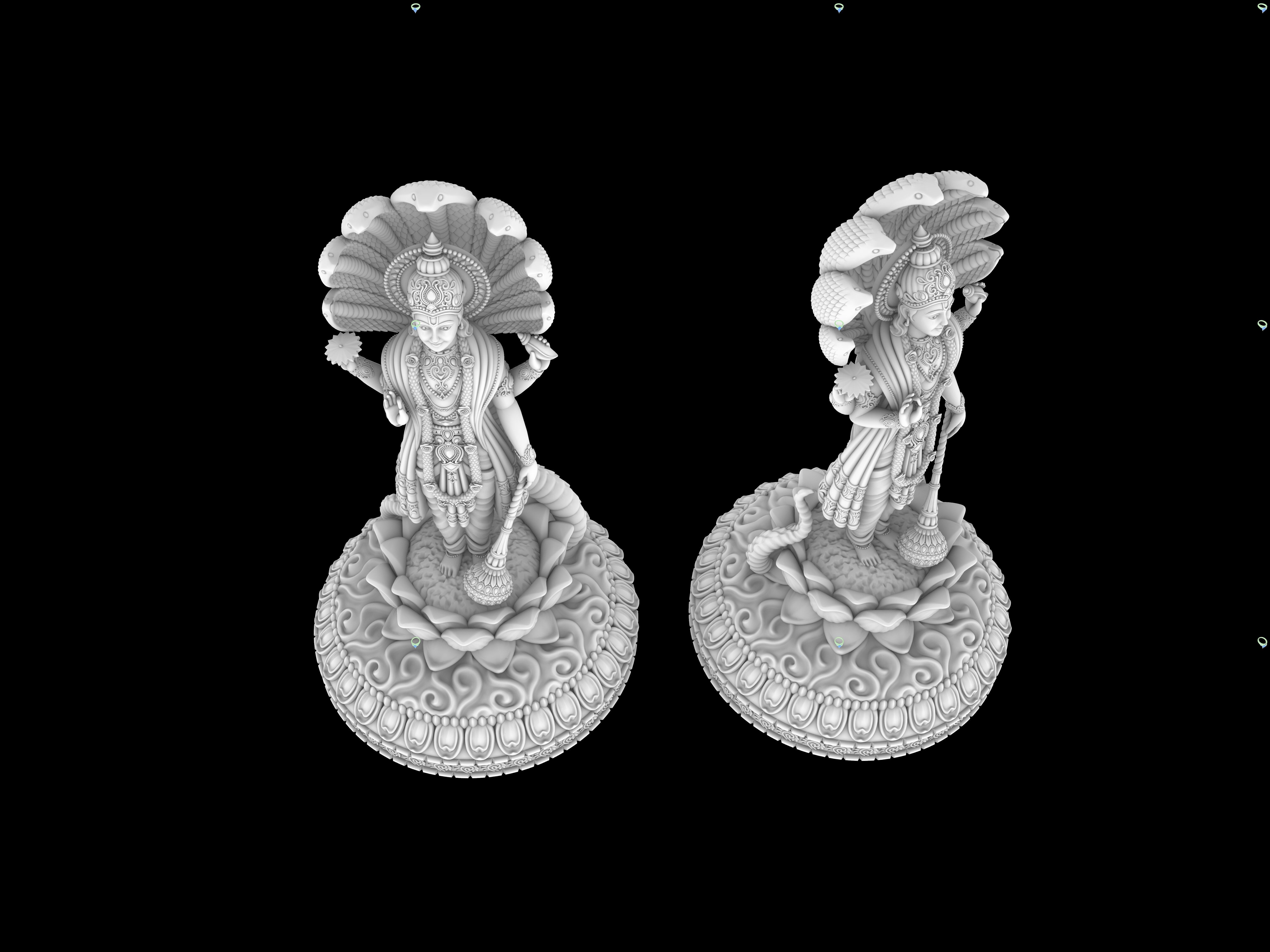 Vishnu Ji One Parts  3D print model_3