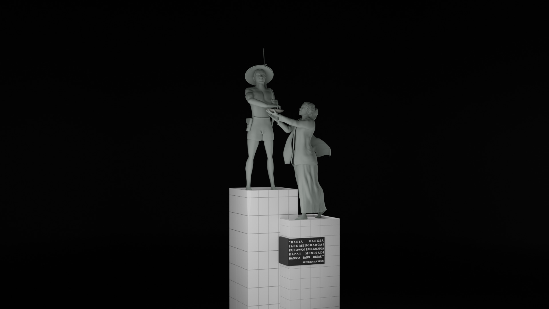 Heroes Monument Tugu Tani 3D model_1