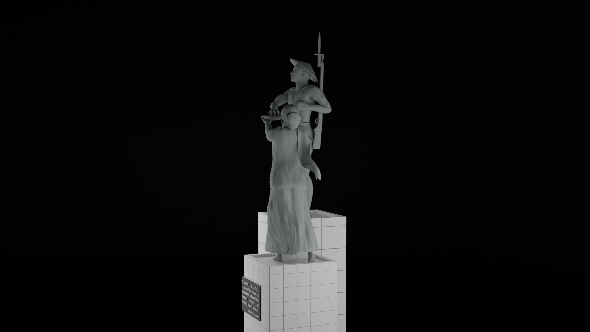 Heroes Monument Tugu Tani 3D model_14